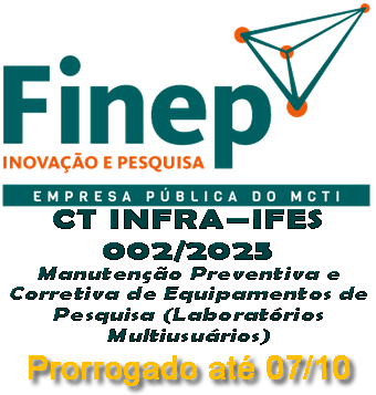 Prorrogação do prazo de manifestação de interesse – Carta Convite MCTI/FINEP/FNDCT/VERTICAL – CT INFRA–IFES 002/2025