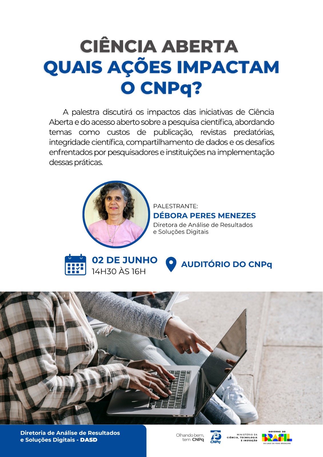 Convite – Palestra “Ciência Aberta: quais ações impactam o CNPq?